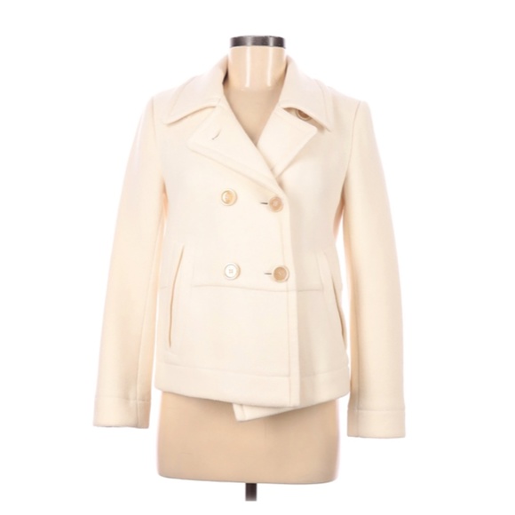 ChloeDouble Breasted Wool Pea Coat Sz Sm